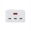 Akyga AK-CH-25 GaN-Tisch-USB-Ladegerät 140 W, 3 x USB-C PD + USB-A, Weiß