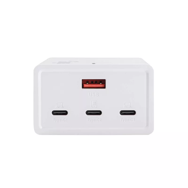 Akyga AK-CH-25 GaN-Tisch-USB-Ladegerät 140 W, 3 x USB-C PD + USB-A, Weiß