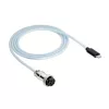 Akyga AK-USB-49 Aviator-Spiralkabel USB-C auf USB-C mit GX16-Stecker, USB 2.0, 3 m, Weiß