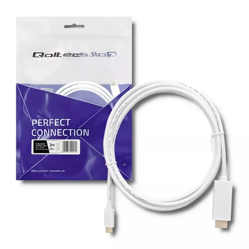 Qoltec USB 3.1 Type C Male to HDMI A Male Cable 2m 4K 60Hz