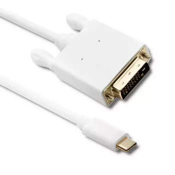 Qoltec USB 3.1 Type-C Stecker auf DVI-D Stecker Adapterkabel 2m 4K