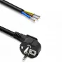 Qoltec Power Cable Angled SCHUKO CEE 7/7 (E/F) Copper Stripped Tinned 3x1.50 mm² 5m Black