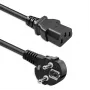 QOLTEC Netzkabel SCHUKO CEE Winkelstecker IEC C13 1,8 m Schwarz