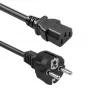 QOLTEC Power Cable SCHUKO CEE IEC C13 3x1.0mm2 1,5m Black