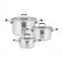 TEESA COOK PRIME 6-teiliger Kochtopf-Set, Edelstahl, induktionsgeeignet