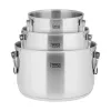 TEESA COOK PRIME 6-teiliger Kochtopf-Set, Edelstahl, induktionsgeeignet