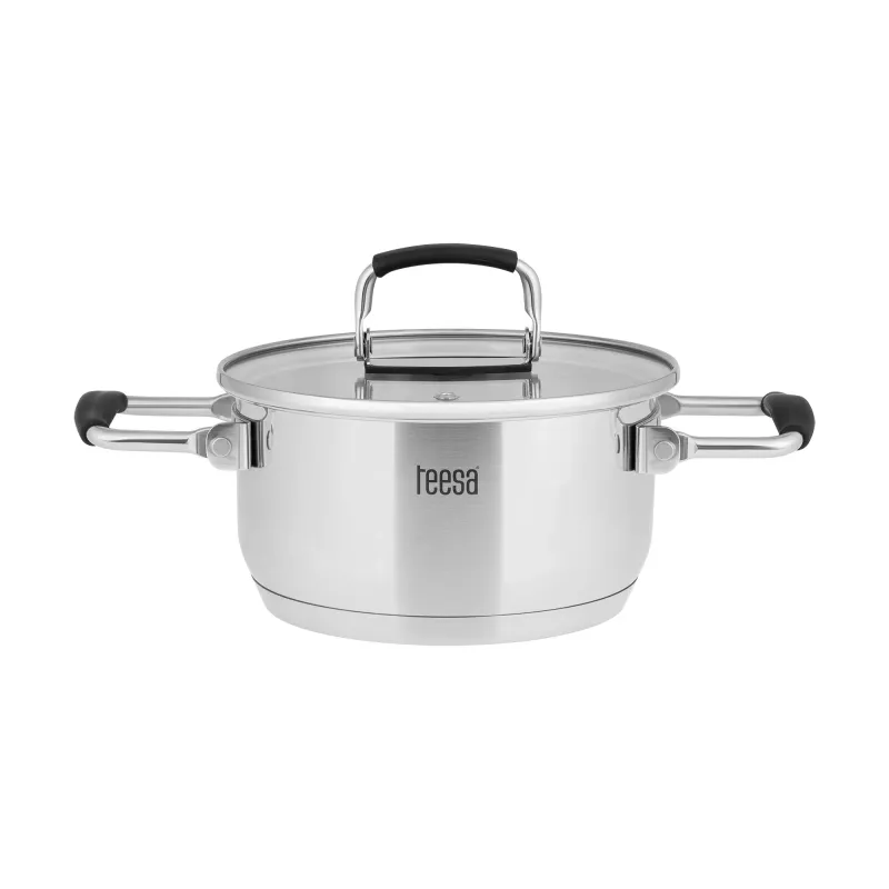 TEESA COOK PRIME 6-teiliger Kochtopf-Set, Edelstahl, induktionsgeeignet