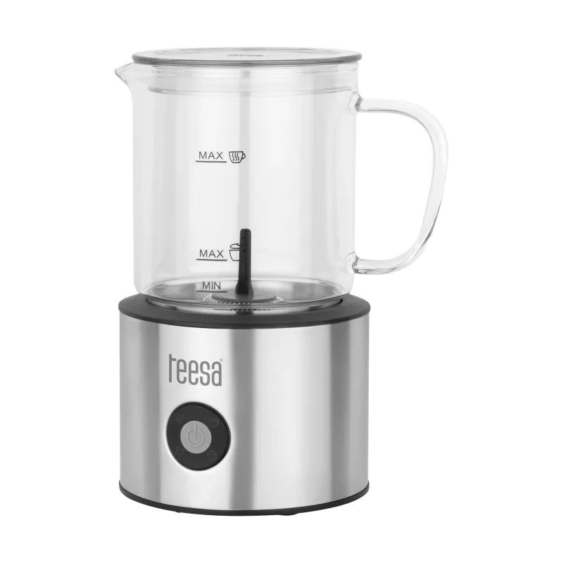 TEESA Milchaufschäumer AROMA F60 500W Schwarz/Silber