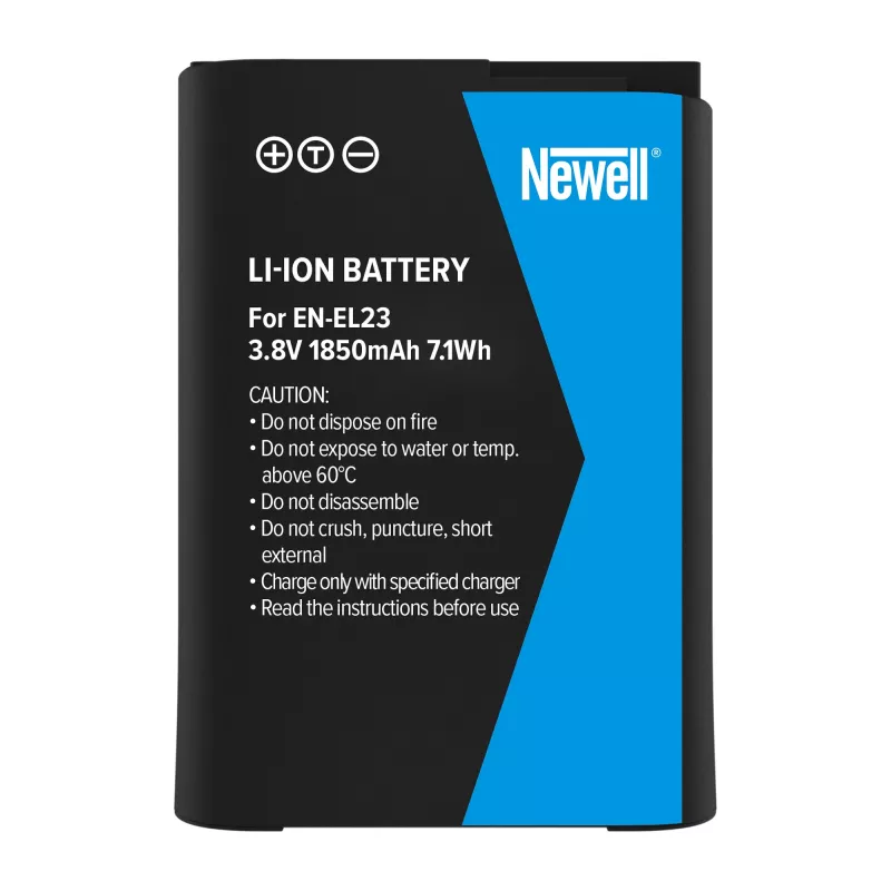 Newell Ersatzakku für Nikon EN-EL23, 1850mAh, 7,0Wh, Li-Ion