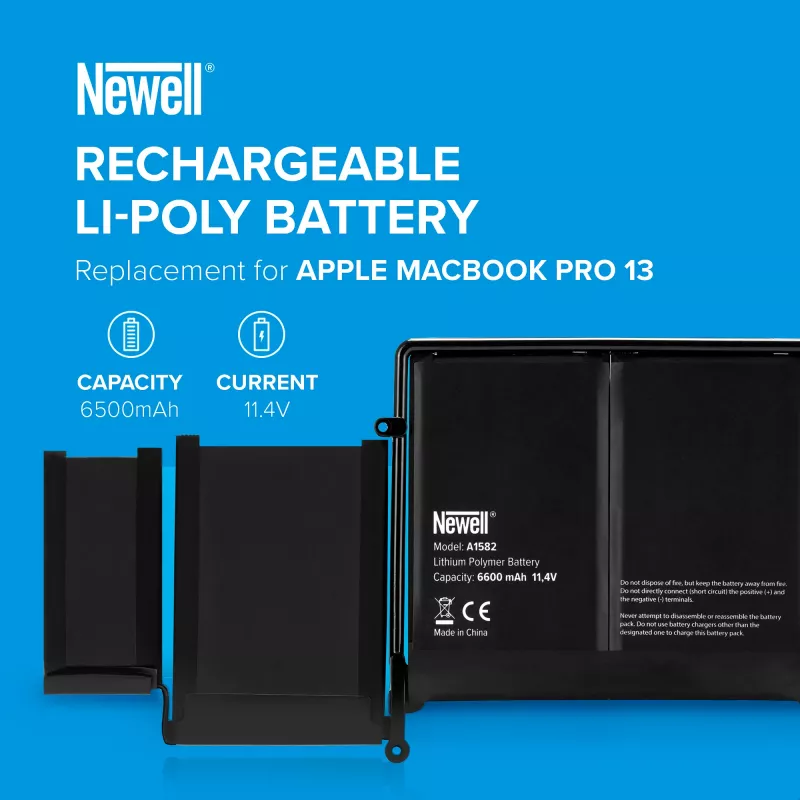 Newell A1582 6500 mAh Akku für Apple MacBook Pro 13