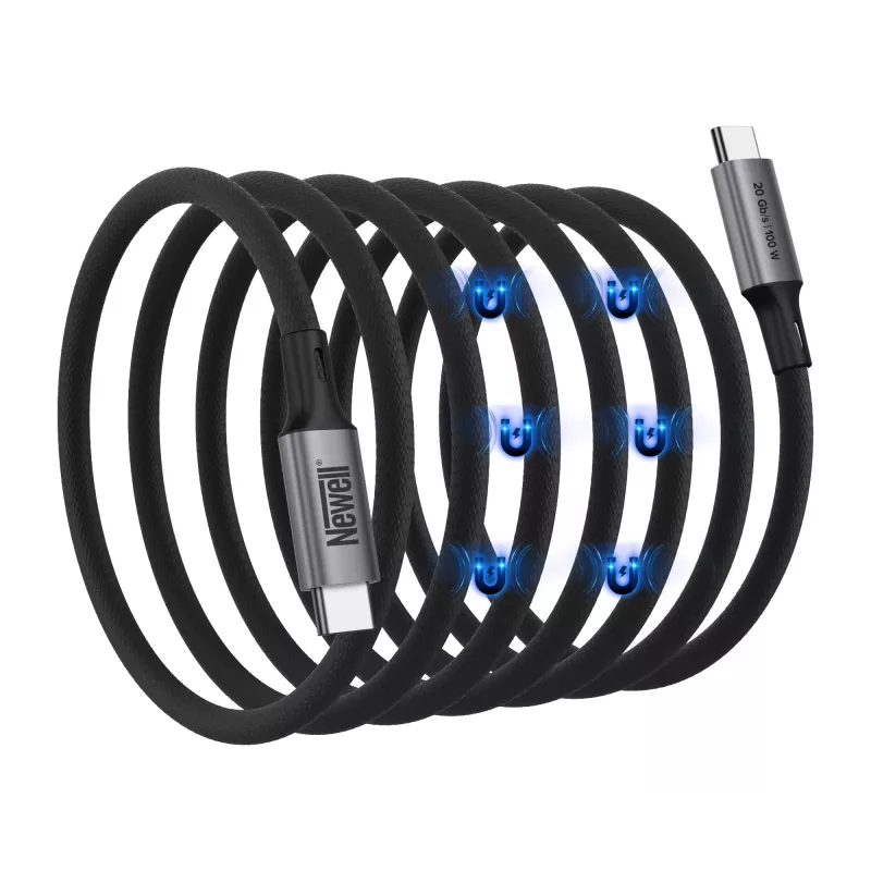 Newell Magnetic USB-C auf USB-C 3.2 Gen 2 Kabel - 1 m, Graphit