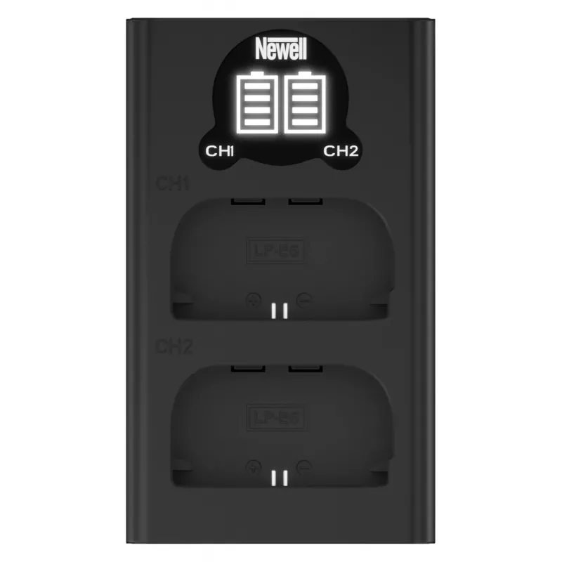 Newell Dual-Channel USB-C Charger DL-USB-C für Canon LP-E6 Akkus
