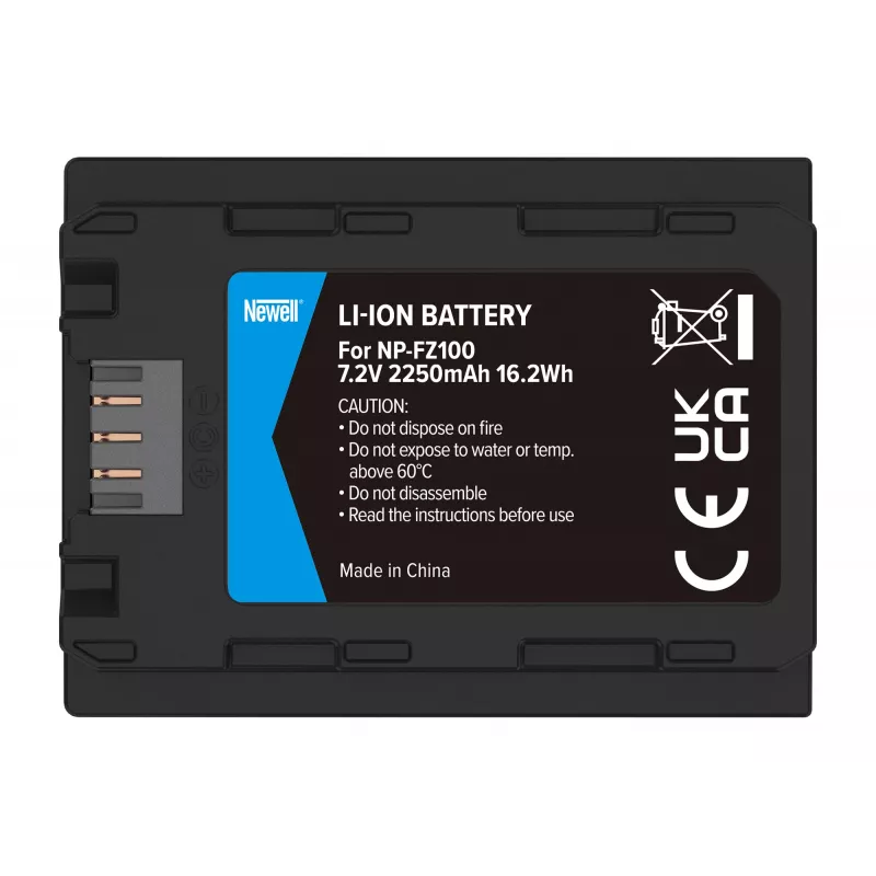 Newell Ersatzakku für Sony NP-FZ100, 2280mAh, 7,2V, Li-Ion, Schwarz