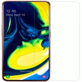 Evelatus Samsung Galaxy A80 0,33mm Flach Klar Panzerglas Displayschutzfolie mit Japan-Kleber und Antistatik-Beschichtung