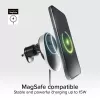 SBS MagSafe Magnetic 15W Retractable Cable Charger - Black