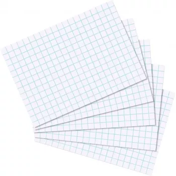 Herlitz Karteikarten A7, kariert 5 mm, 170 g/m², Weiß, 100 Stück (10621431)