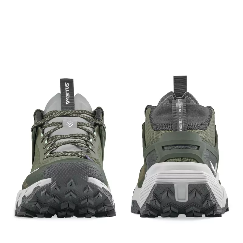 SALEWA Pedroc 2 Mid PTX Damen Speed Hiking Schuhe, Grün/Schwarz, UK 5.5