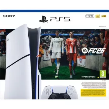 Sony PlayStation 5 Slim Disc Edition 1TB + EA Sports FC 26 Bundle - Weiß/Schwarz (CFI-2116A)