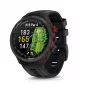Garmin Approach S70 47mm Golf GPS Smartwatch – Schwarze/rote Keramiklünette mit schwarzem Silikonarmband