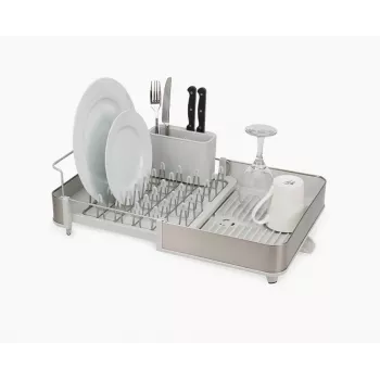 Joseph Joseph Extend Expandable Stone Dish Drainer, Light Grey/Silver, 851692