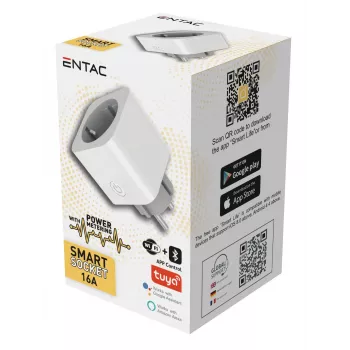 ENTAC WiFi Smart Plug mit Energieüberwachung Weiß