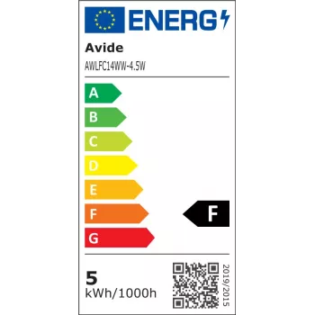 Avide LED Filament Candle Bulb 4,5W E14 Warm White 2700K