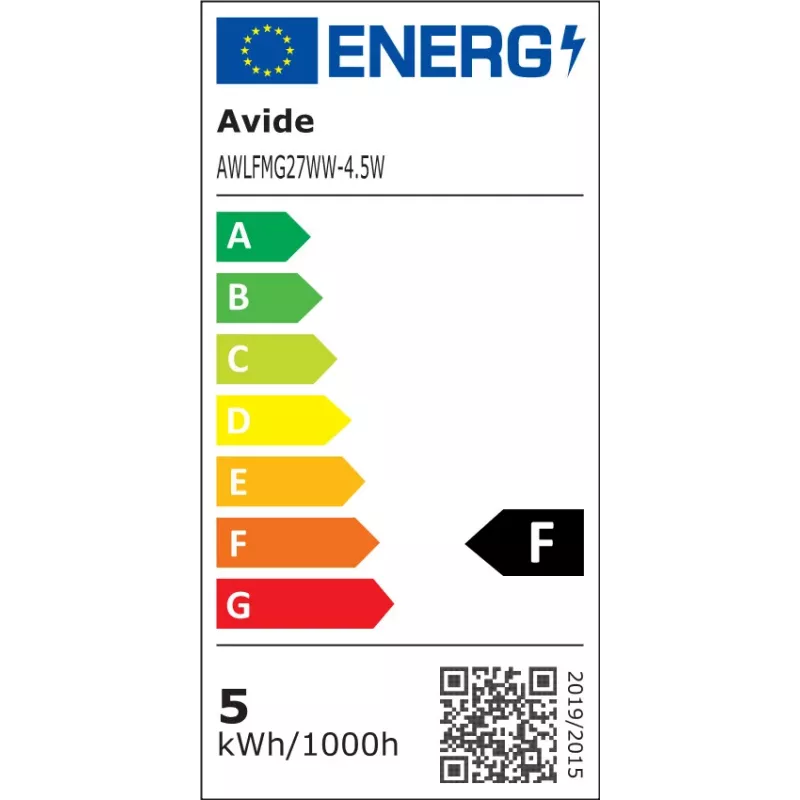 Avide LED-Leuchtmittel White Filament Mini Globe 4,5W E27 Warmweiß 2700K