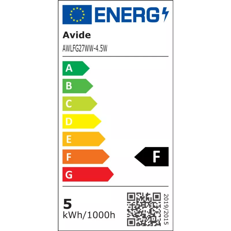 Avide LED Filament Globe Bulb 4,5W E27 Warm White 2700K