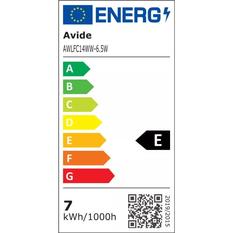Avide LED Filament Candle Bulb 6,5W E14 Warm White 2700K