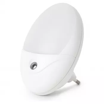 ENTAC LED Nachtlicht 0,5W Oval Warmweiß mit Dämmerungssensor