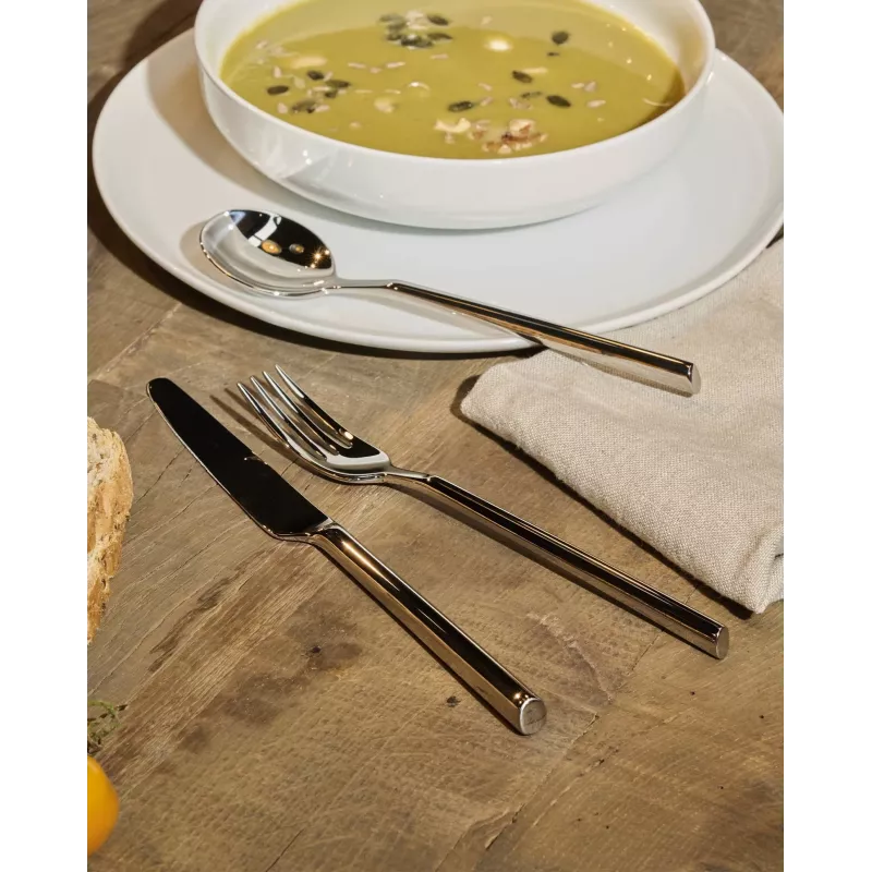 Alessi Clivo 24-teiliges Besteckset, Silber, spiegelpoliert 18/10 Edelstahl