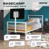 XROCKER Gaming Einzelbett 90x190cm mit TV-Halterung Metall Weiß