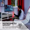 XROCKER Gaming Einzelbett 90x190cm mit TV-Halterung Metall Weiß