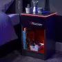 X Rocker Gaming Nightstand mit RGB LED-Beleuchtung, Grau/Rot
