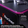 X Rocker Gaming Nightstand mit RGB LED-Beleuchtung, Grau/Rot