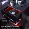 X Rocker Gaming Nightstand mit RGB LED-Beleuchtung, Grau/Rot