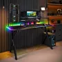 X Rocker Lumio XL RGB Gaming Desk mit RGB-Beleuchtung & Mauspad, 140 cm