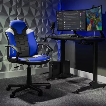 X Rocker Saturn Gaming Schreibtischstuhl für Kinder & Jugendliche - Blau
