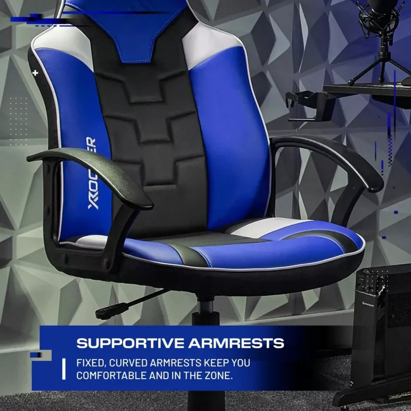 X Rocker Saturn Gaming Schreibtischstuhl für Kinder & Jugendliche - Blau