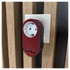 ENTAC Steckdosenadapter mit 2x USB-A Burgund