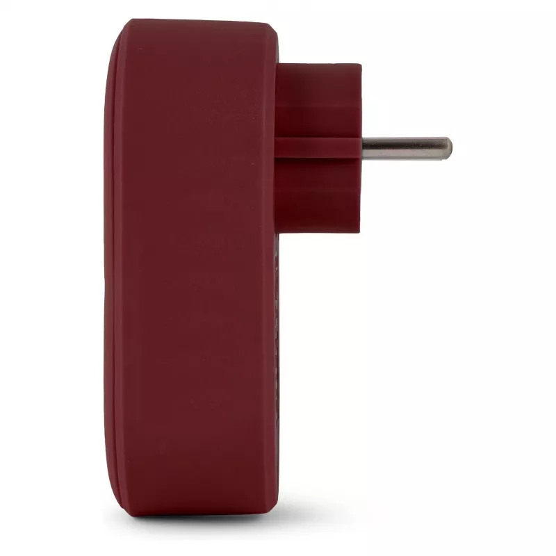 ENTAC Steckdosenadapter mit 2x USB-A Burgund