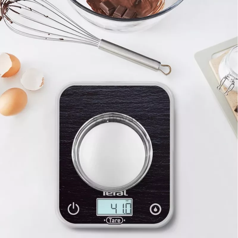 TEFAL Küchenwaage BC50D2V0 Optiss - Digital LCD, 5 kg Kapazität, Schwarz