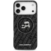 KARL LAGERFELD IML Glitter Karl & Choupette Heads Logo MagSafe Case für iPhone 17 Pro Max, Schwarz