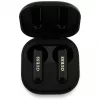 Guess 4G Metal Logo True Wireless Stereo Bluetooth-Ohrhörer mit Ladeetui (Schwarz)