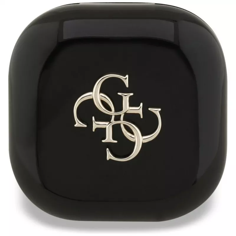 Guess 4G Metal Logo True Wireless Stereo Bluetooth-Ohrhörer mit Ladeetui (Schwarz)
