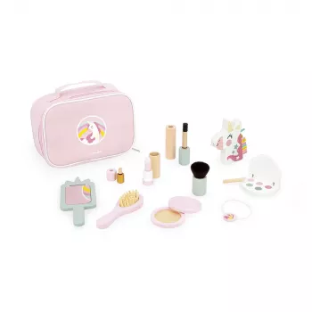 Janod Little Miss Unicorn Pretend Play Beauty Set mit 10 Accessoires 3+