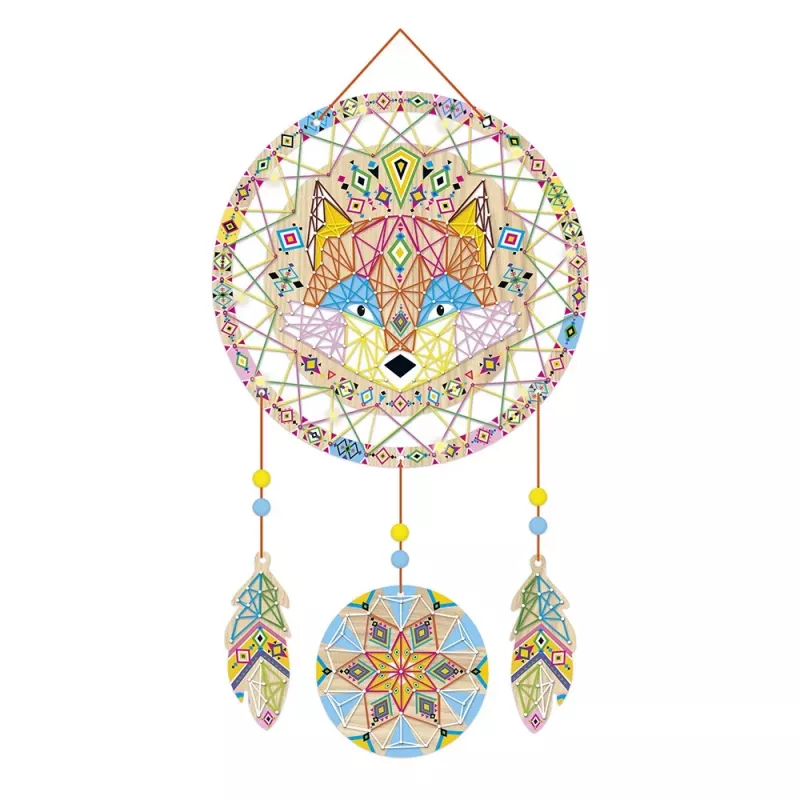 Janod String Art Glowing Dreamcatcher 3D Weaving Kit