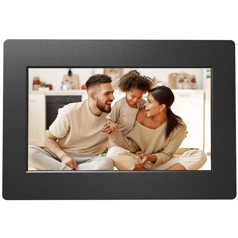 AGFAPHOTO APF700 Wi-Fi 7-Zoll Digitaler Bilderrahmen mit 32 GB Speicher, IPS-LCD-Touchscreen, Bewegungssensor, Auto-Rotation, Schwarz