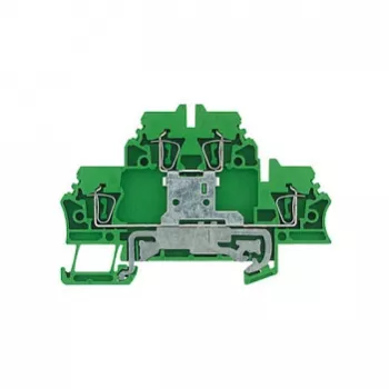 Weidmüller ZDK 2.5 PE Schutzleiterklemme, Federzugklemme, grün/gelb, 2,5 mm², 50 Stück (1690000000)