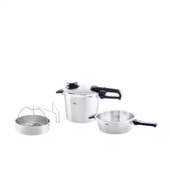 Fissler Vitavit Premium Duo Set Schnellkochtopf, 6 und 2,5 L